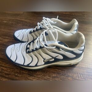 Nike Air Max 97 Plus Men Size 13 White/Navy/Metallic AH8144 2018 Release